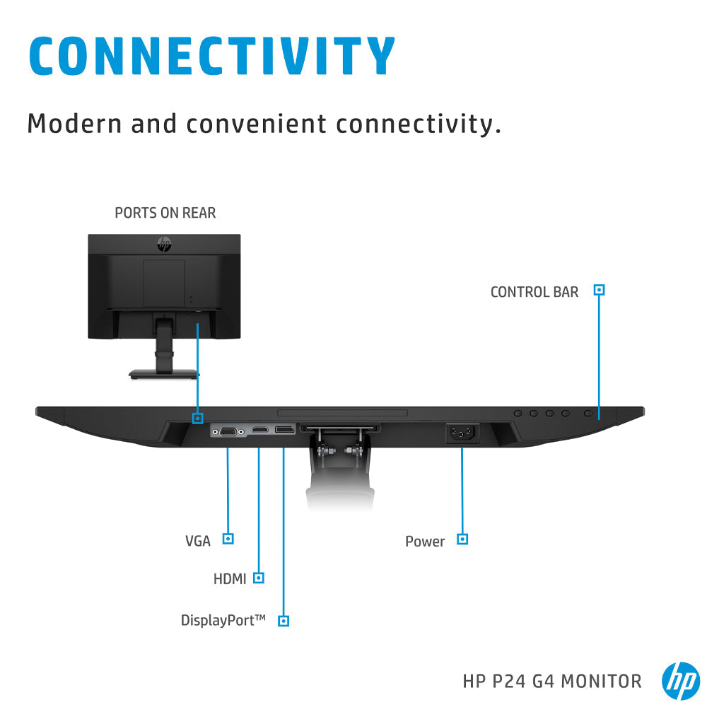 HP P24 G4 24-inch Full-HD IPS Monitor with Anti-glare and Low blue light mode