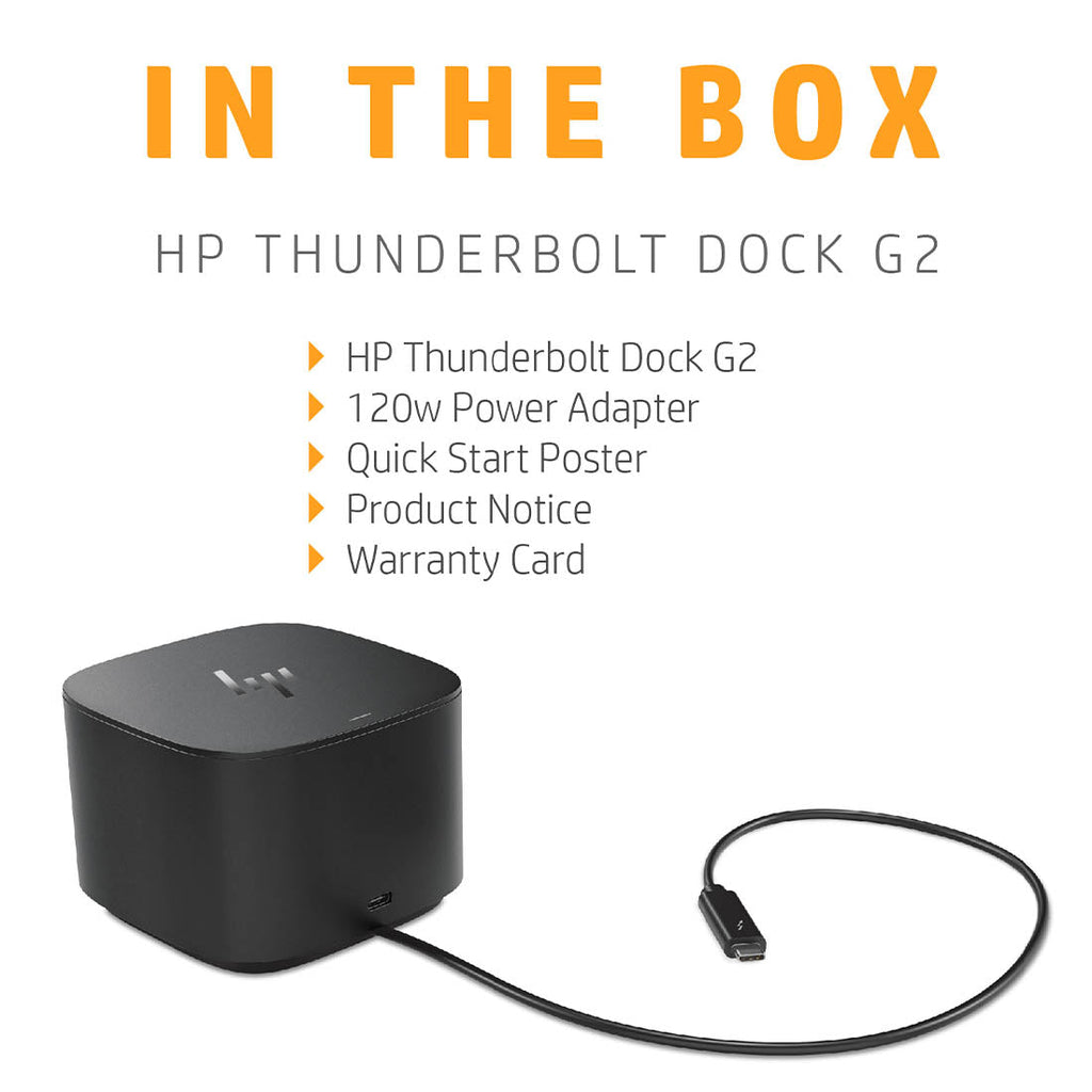 HP Thunderbolt G2 120W Docking Station with Support for Audio Module