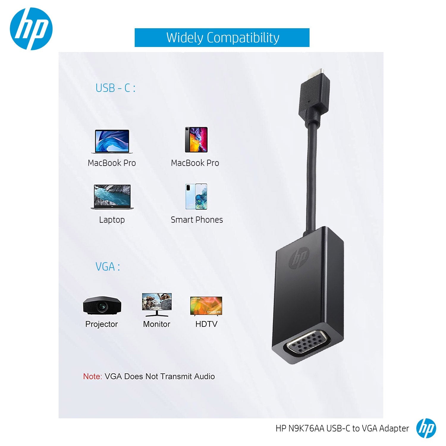 HP USB-C to VGA Adapter