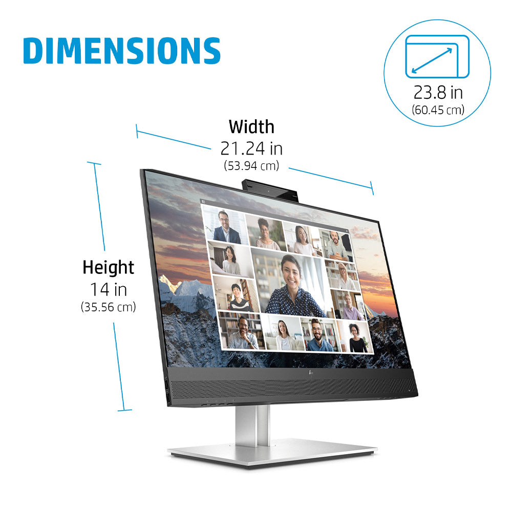 HP E24m G4 24-inch Full-HD IPS Conferencing Monitor with Built-in speakers and 5MP Webcam