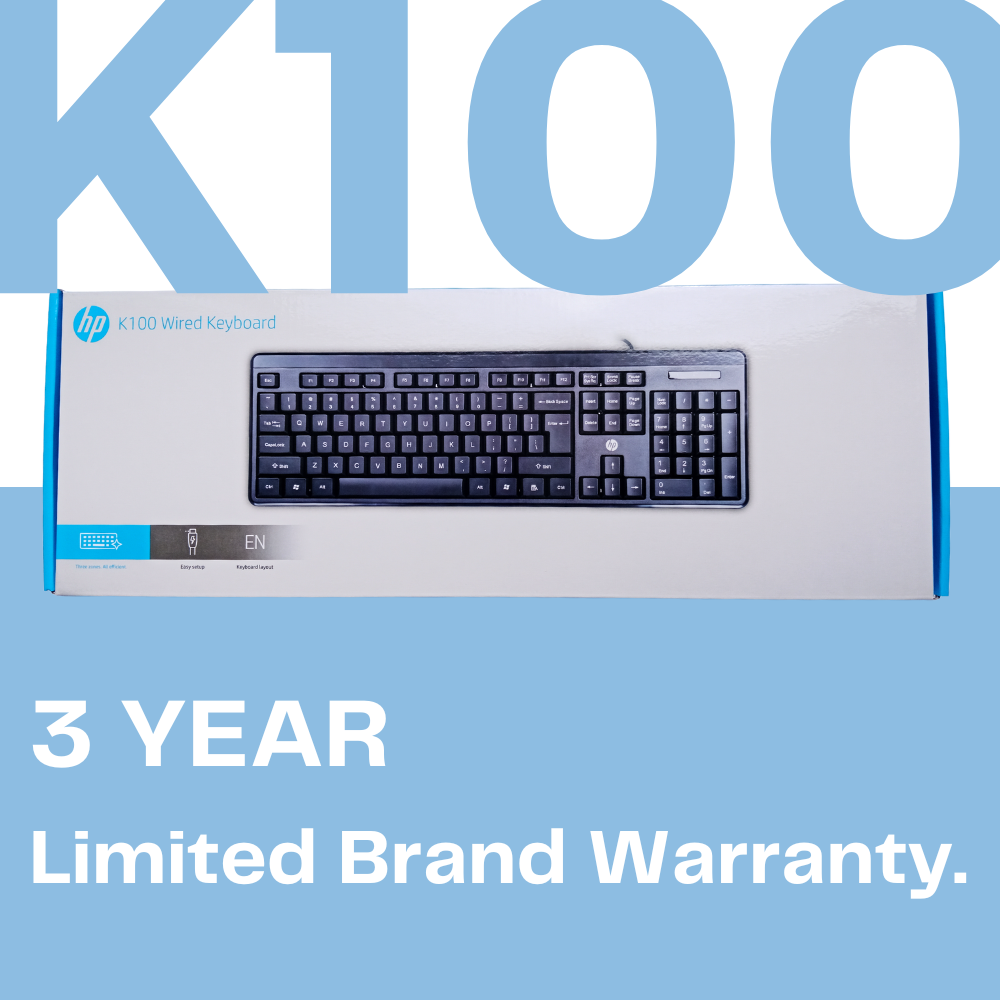 HP K100 Wired Wired USB Desktop Keyboard