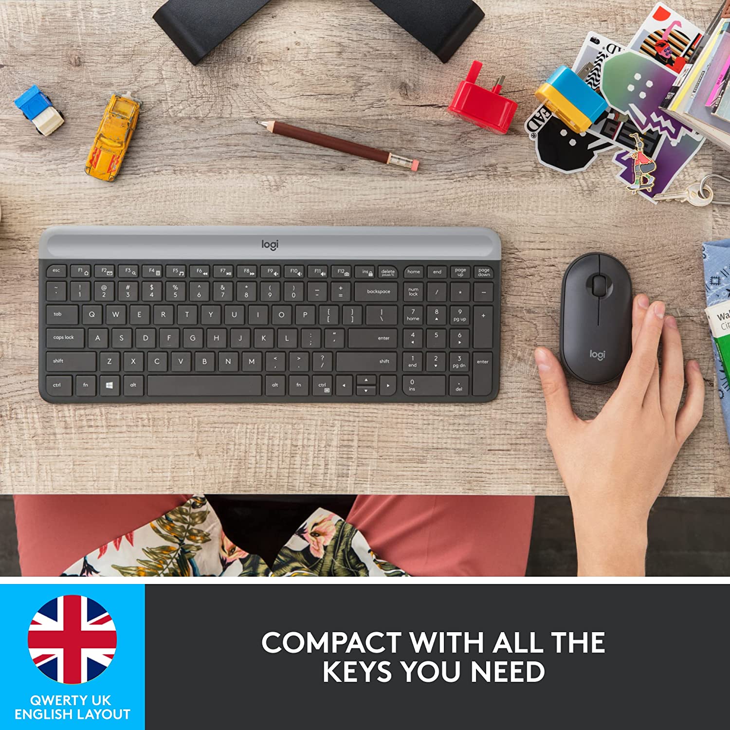 Logitech MK470 Slim 2.4GHz USB Wireless Keyboard and Mouse Combo