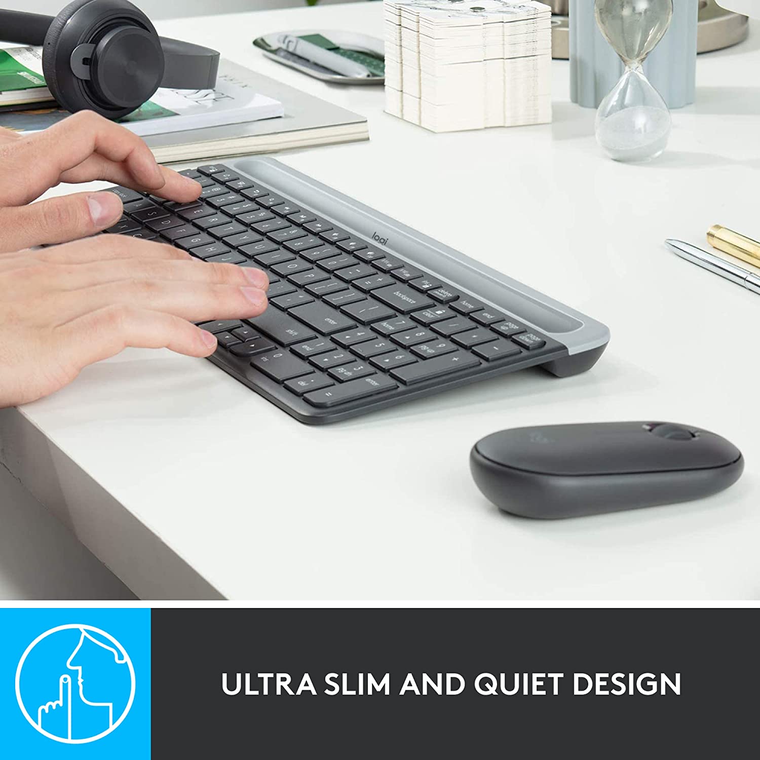 Logitech MK470 Slim 2.4GHz USB Wireless Keyboard and Mouse Combo