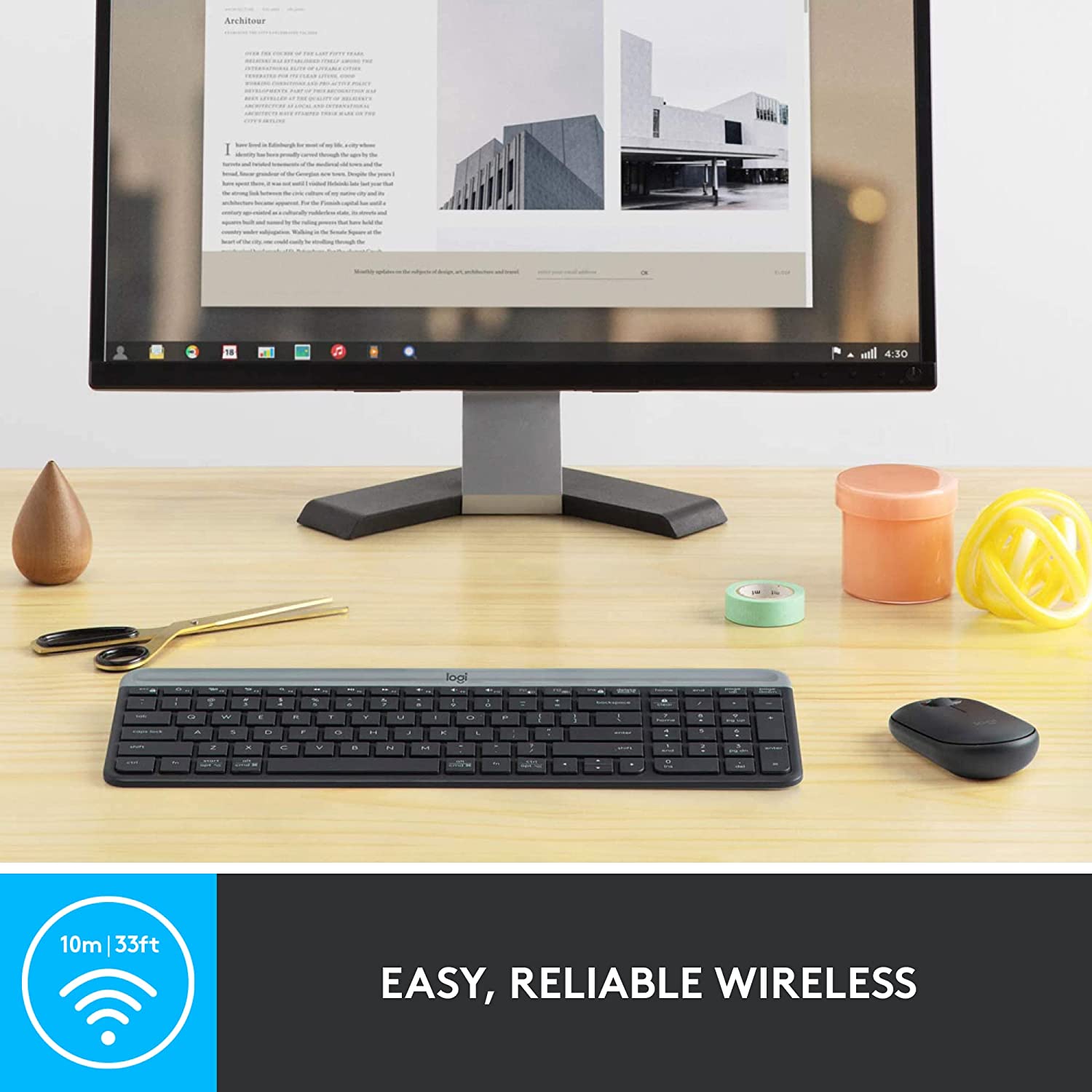 Logitech MK470 Slim 2.4GHz USB Wireless Keyboard and Mouse Combo