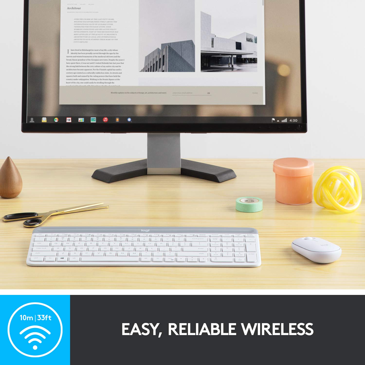 [RePacked] Logitech MK470 Wireless Keyboard and Mouse Combo - White