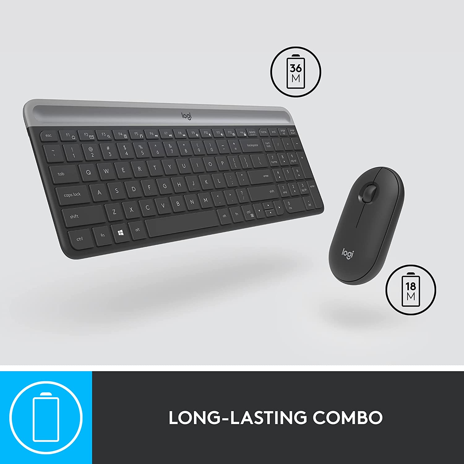 Logitech MK470 Slim 2.4GHz USB Wireless Keyboard and Mouse Combo