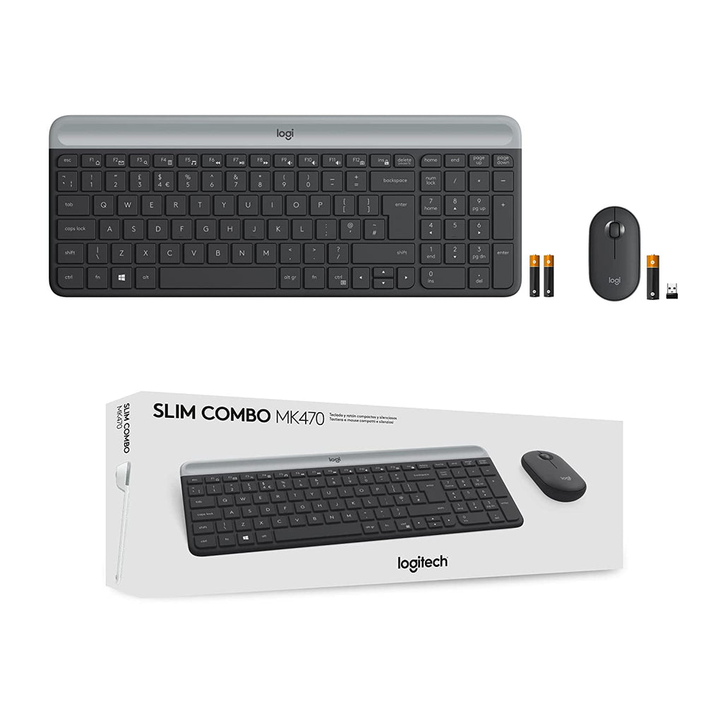 Logitech MK470 Slim 2.4GHz USB Wireless Keyboard and Mouse Combo