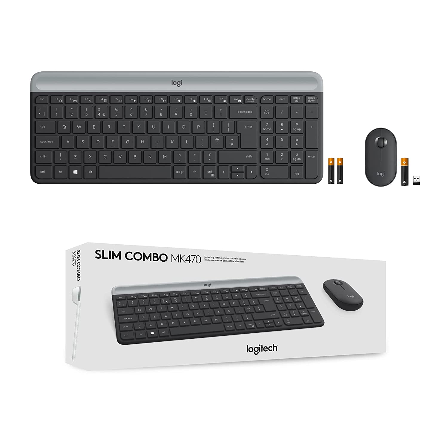 Logitech MK470 Slim 2.4GHz USB Wireless Keyboard and Mouse Combo