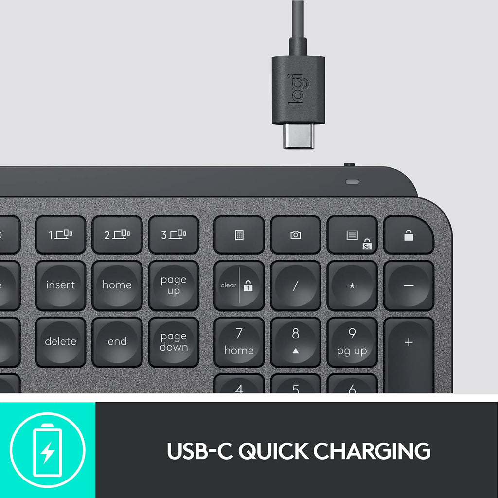 Logitech Mx Keys Advanced Illuminated Wireless Multimedia Keyboard