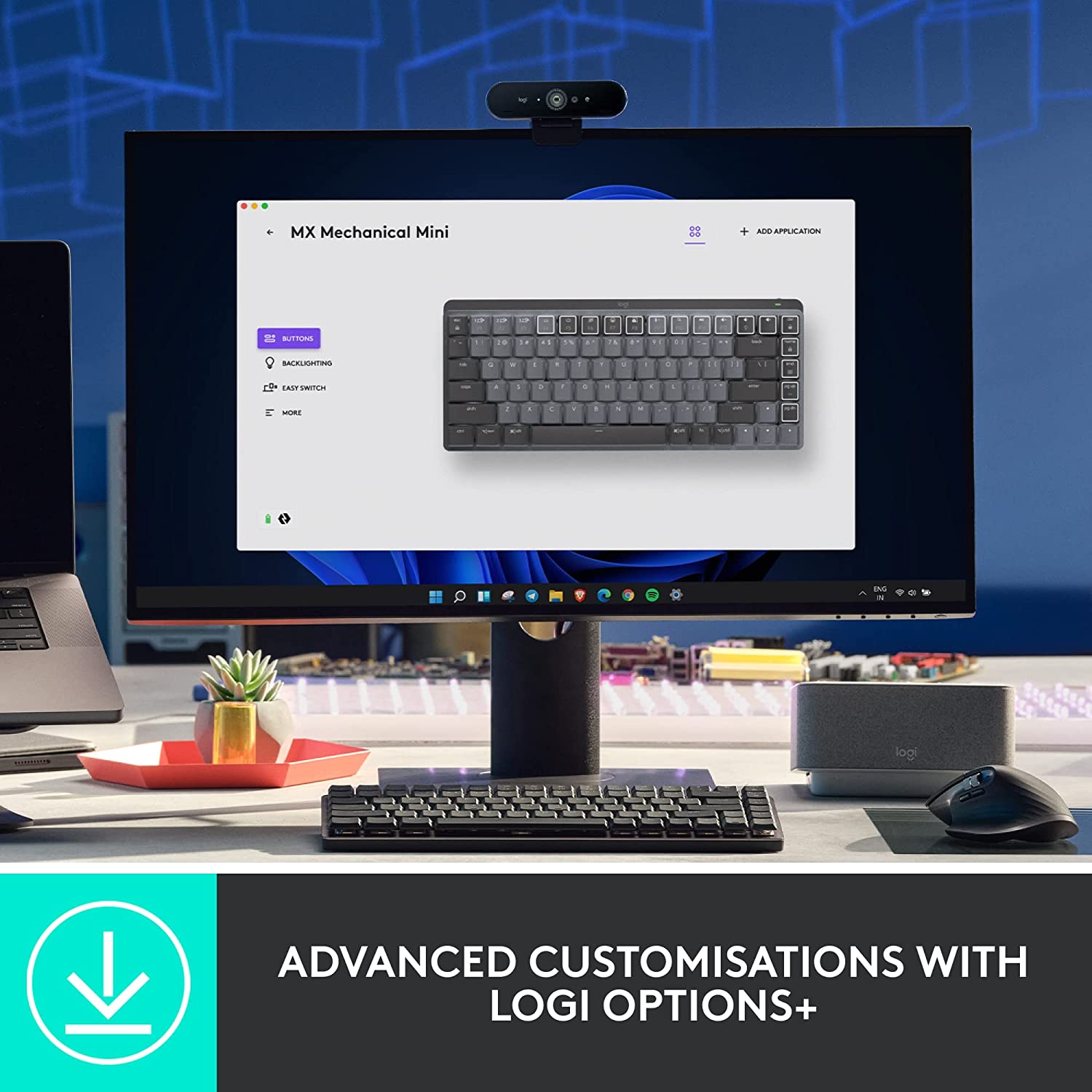 Logitech MX Mechanical Mini Wireless Bluetooth Illuminated Keyboard