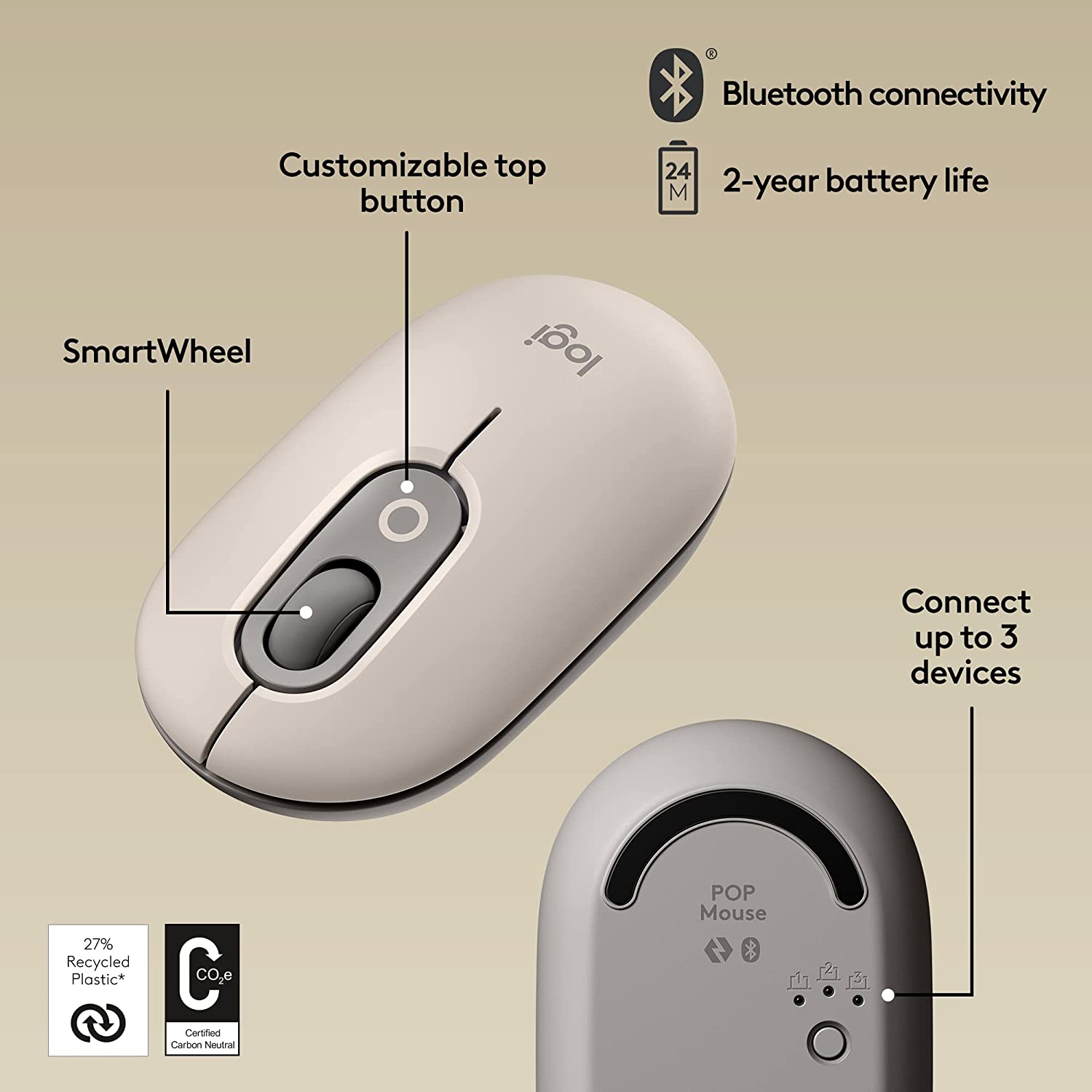 Logitech POP Optical Wireless - Mist