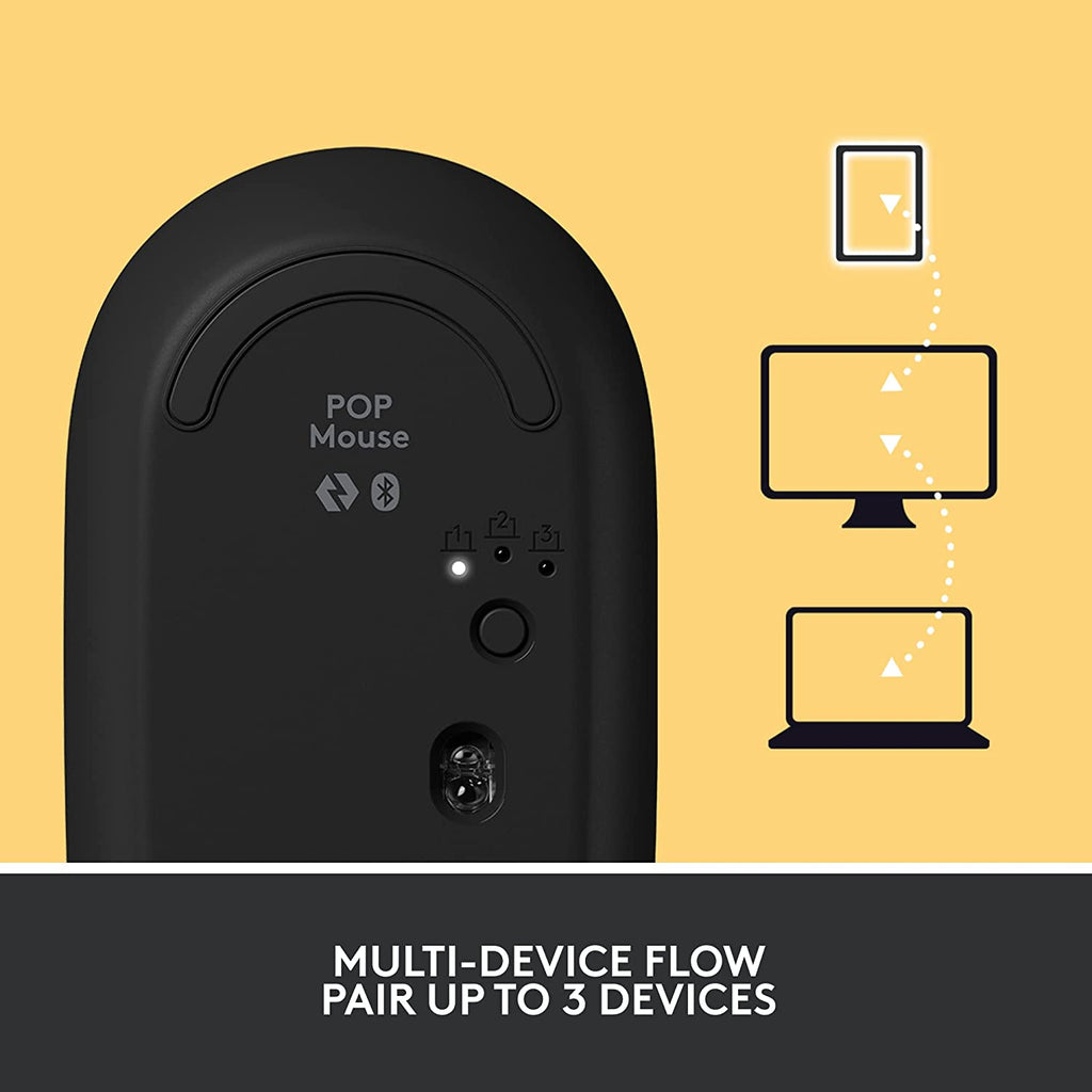 Logitech POP Optical Wireless Mouse - Yellow