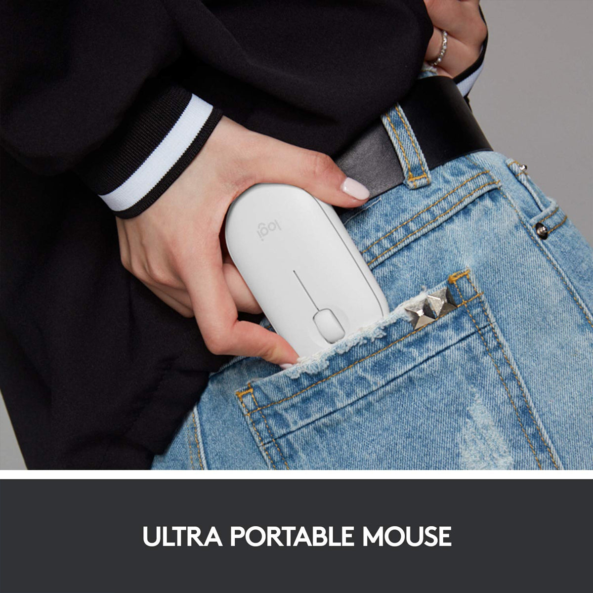 Logitech Pebble M350 Wireless Optical Silent Mouse with Dual Connectivity - White
