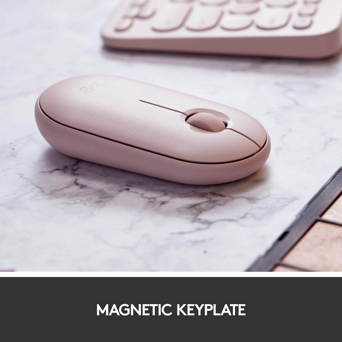 Logitech Pebble M350 Wireless Optical Silent Mouse with Dual Connectivity - Rose