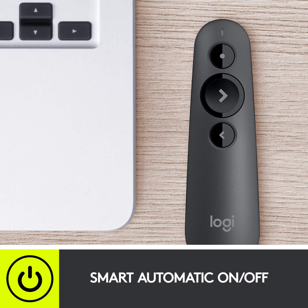 Logitech R500s Wireless Laser Presentation Remote With Broad Compatibility - Graphite