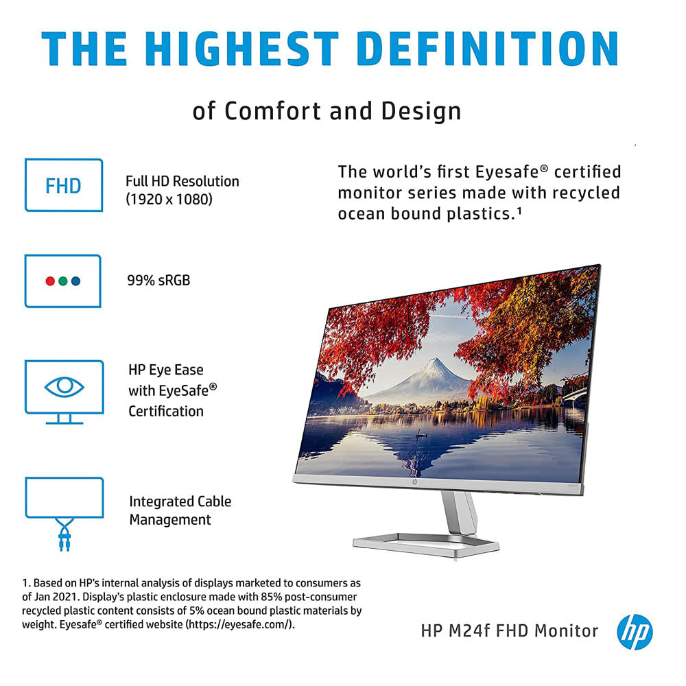 HP M24f 24-inch Full-HD IPS Monitor 5ms Response Time and Adaptive Sync
