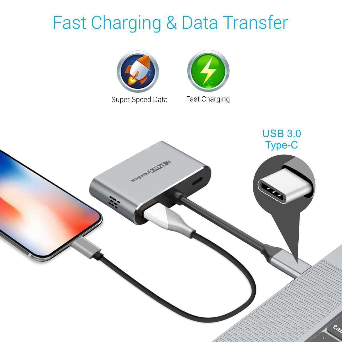 Portronics Mport 4C1 Hub with 4-In-1 USB-C  and Fast Charging