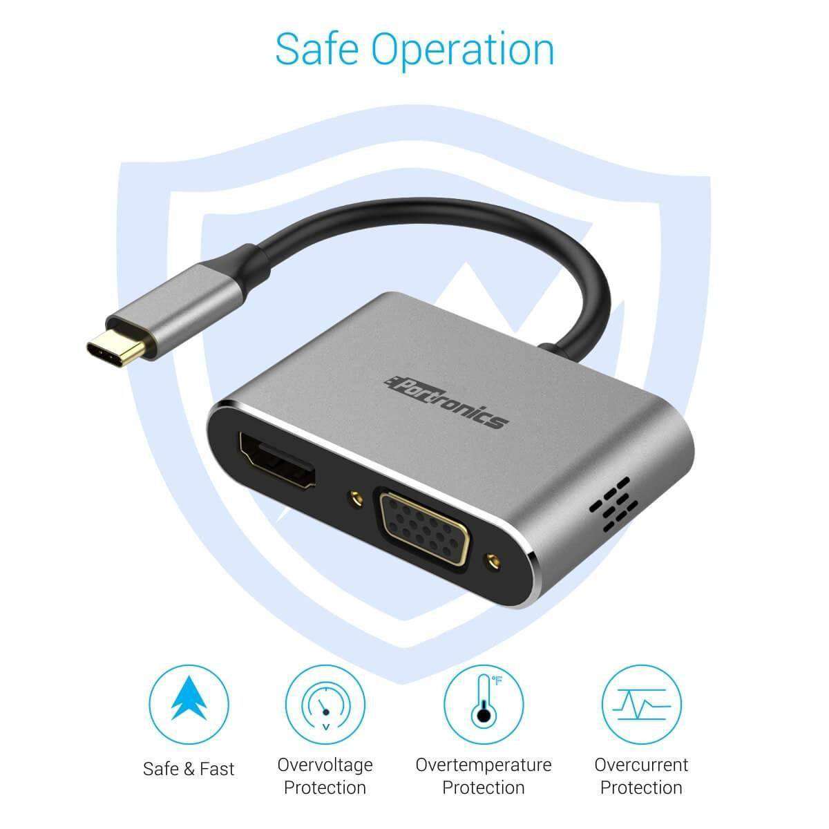 Portronics Mport 4C1 Hub with 4-In-1 USB-C  and Fast Charging