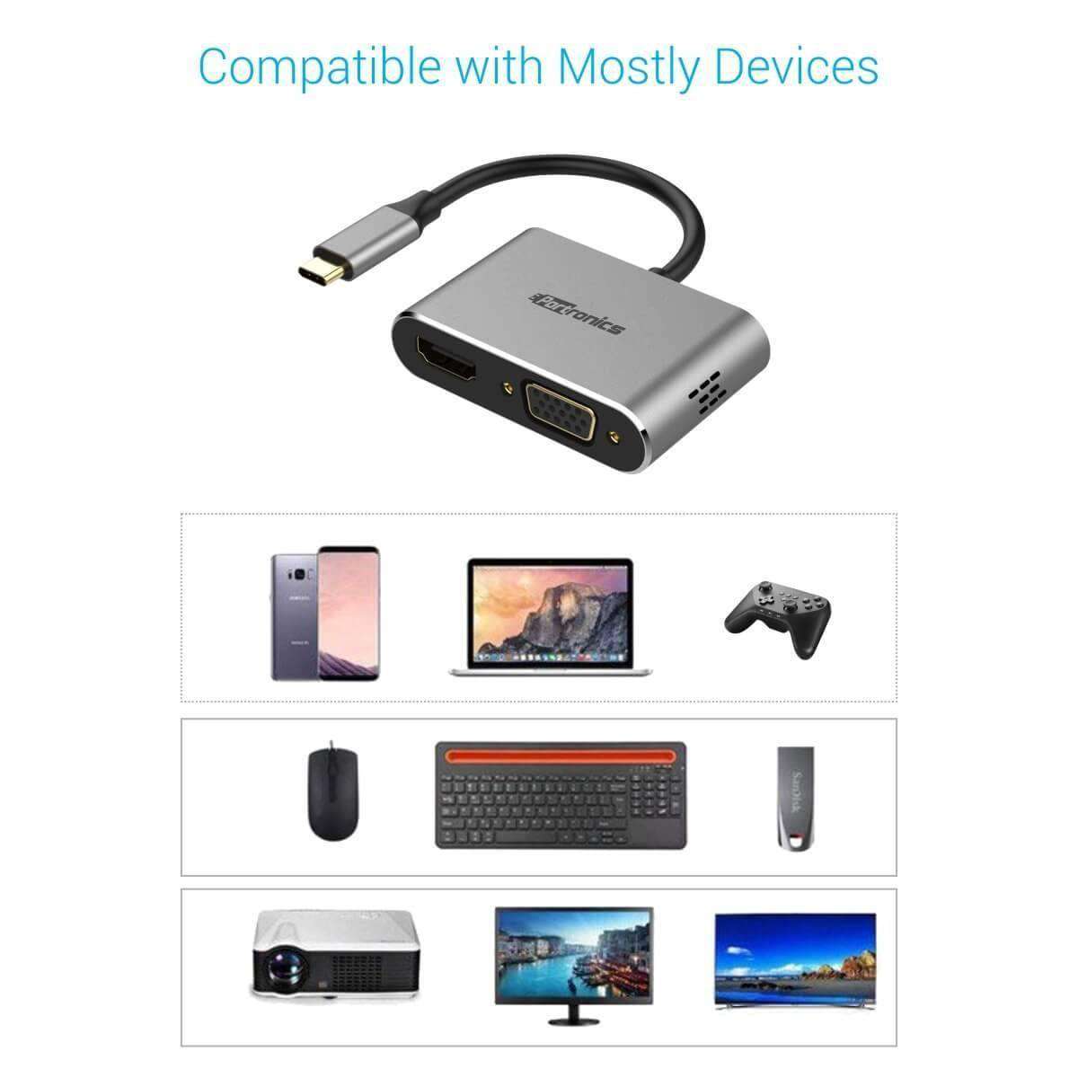 Portronics Mport 4C1 Hub with 4-In-1 USB-C  and Fast Charging