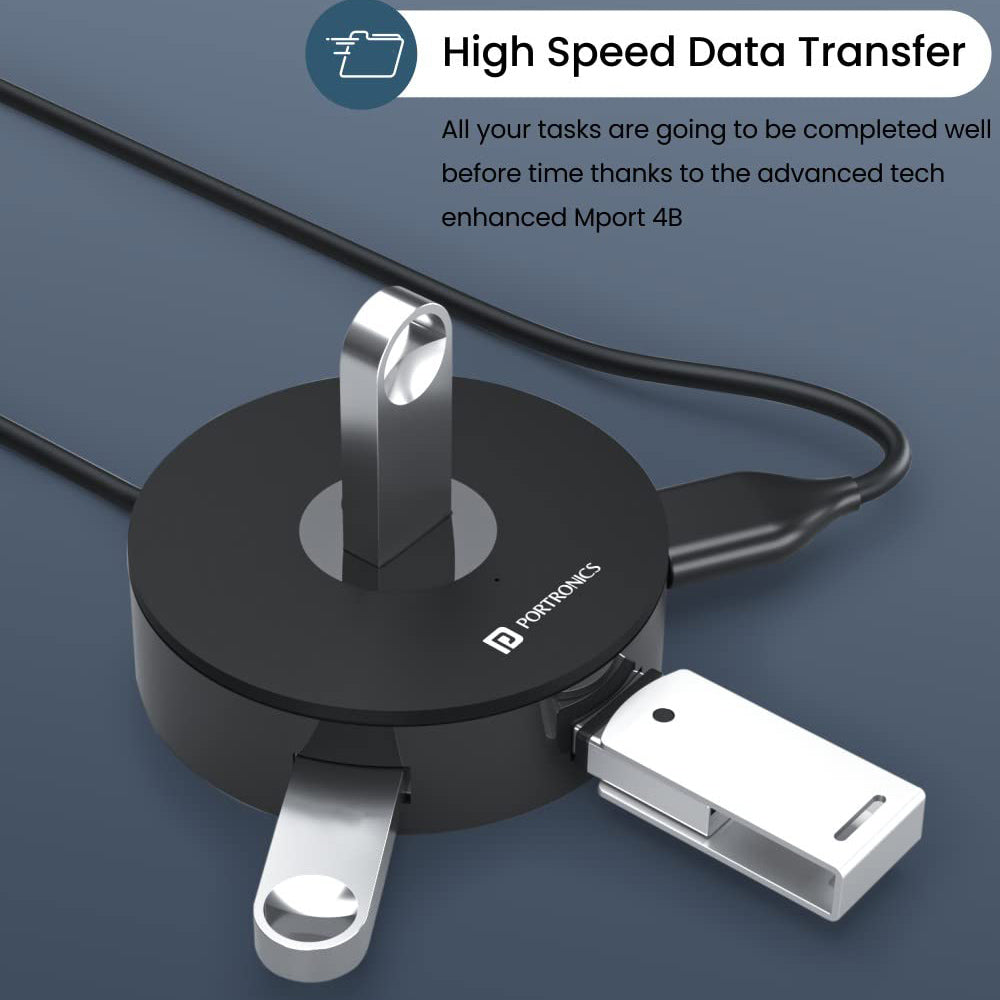 Portronics Mport 4B USB Hub with 4 USB Port and 1 USB-C Port