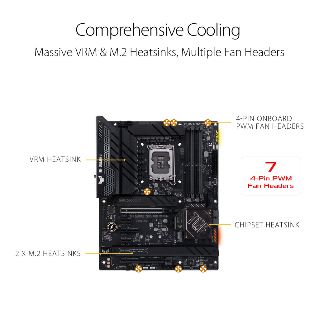 ASUS TUF GAMING Z790-PLUS WIFI DDR5 Intel Z790 LGA 1700 ATX Gaming Motherboard