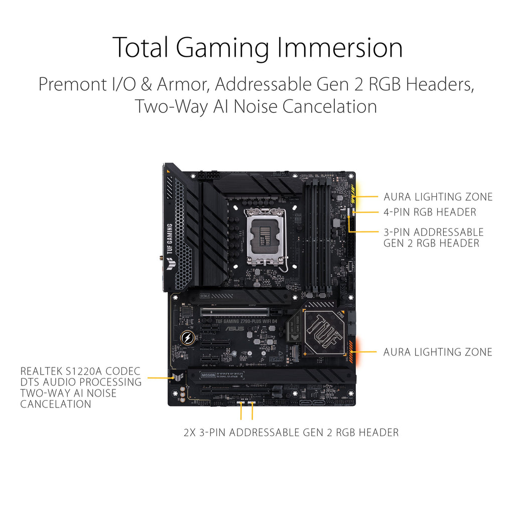 ASUS TUF GAMING Z790-PLUS WIFI DDR5 Intel Z790 LGA 1700 ATX Gaming Motherboard