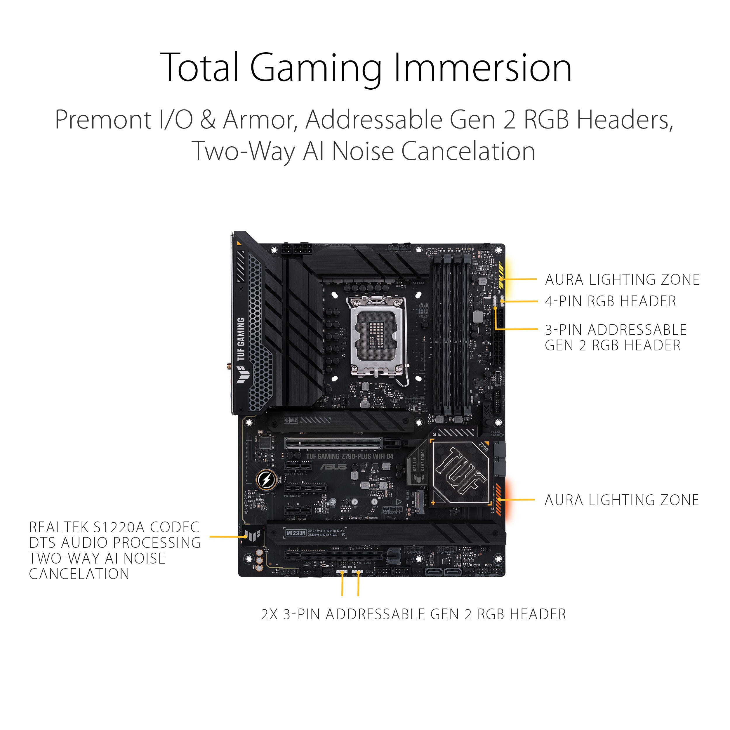 ASUS TUF GAMING Z790-PLUS WIFI DDR5 Intel Z790 LGA 1700 ATX Gaming Motherboard