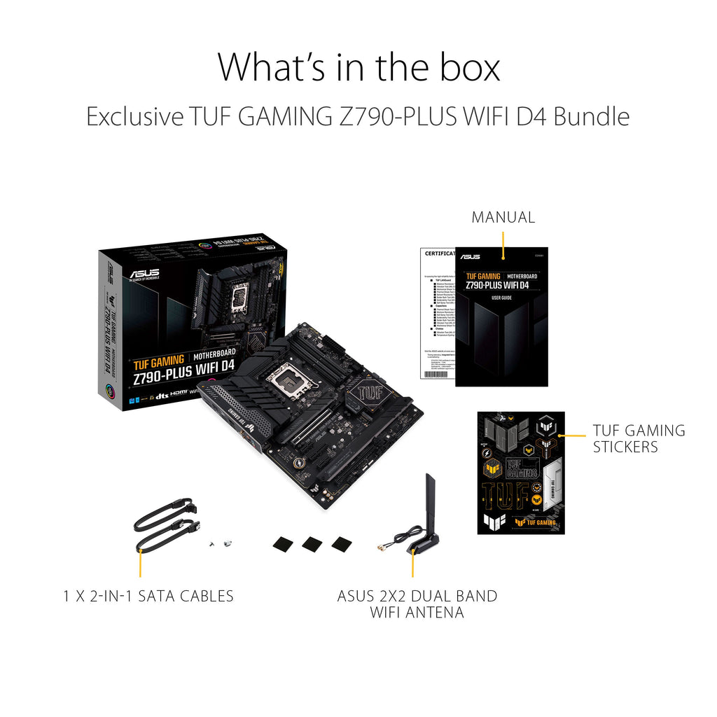 ASUS TUF GAMING Z790-PLUS WIFI DDR5 Intel Z790 LGA 1700 ATX Gaming Motherboard