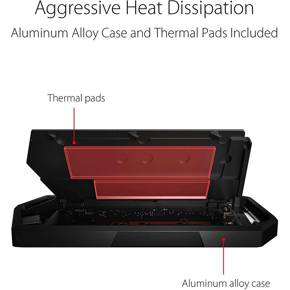 ASUS ROG STRIX Arion M.2 NVMe PCIe SSD RGB Enclosure with USB-C and Aura Sync