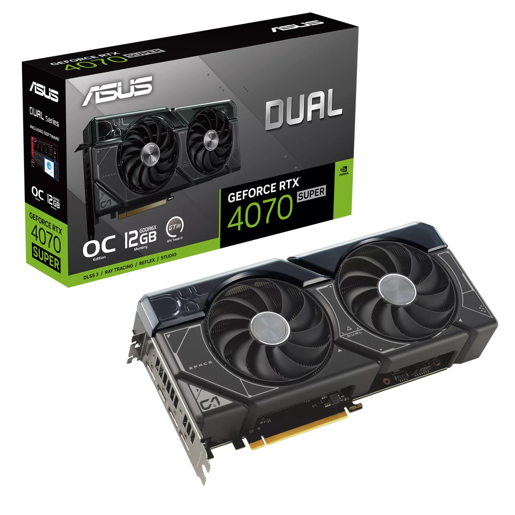 ASUS Dual GeForce RTX 4070 SUPER OC Edition 12GB GDDR6X Graphic Card
