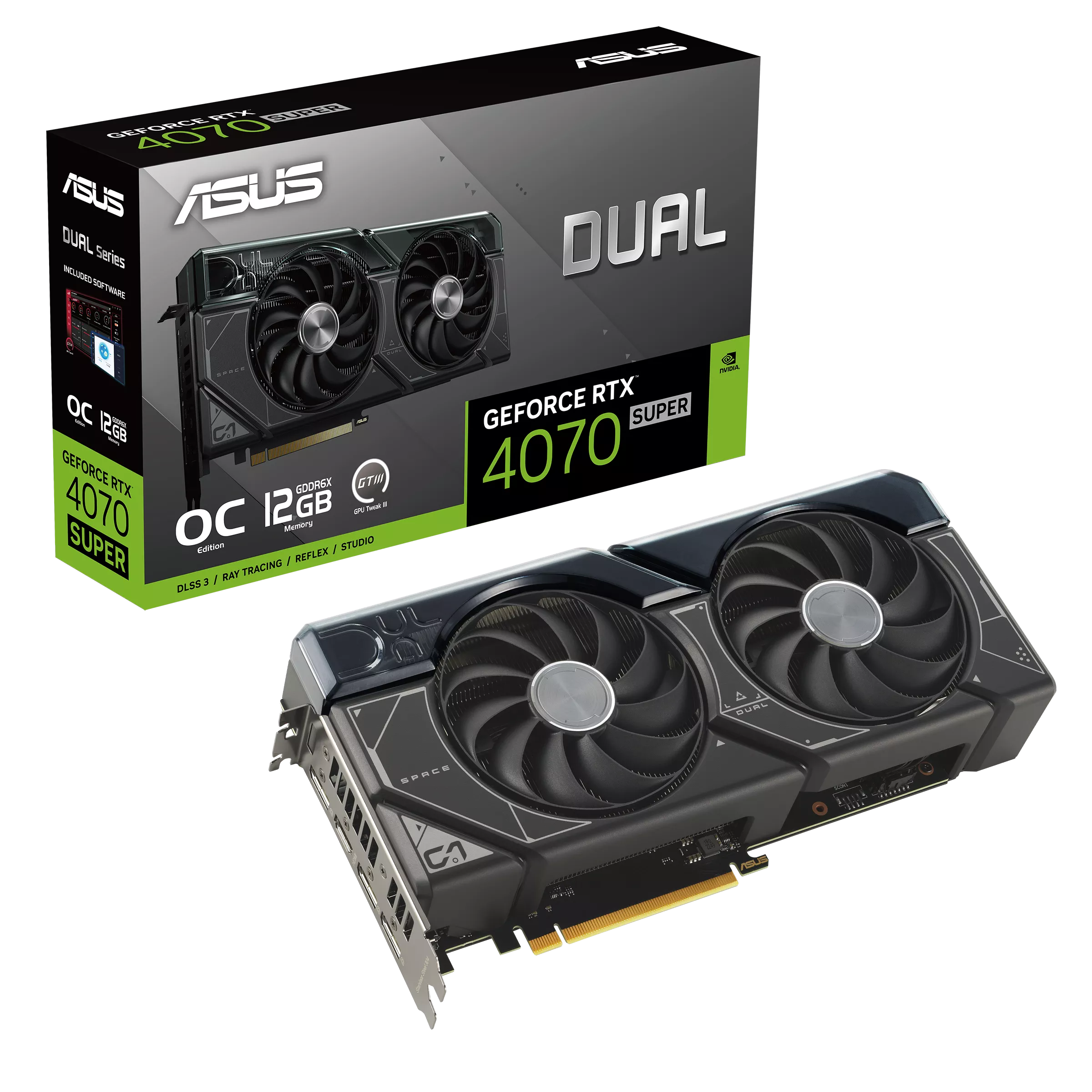 ASUS Dual GeForce RTX 4070 SUPER OC Edition 12GB GDDR6X Graphic Card