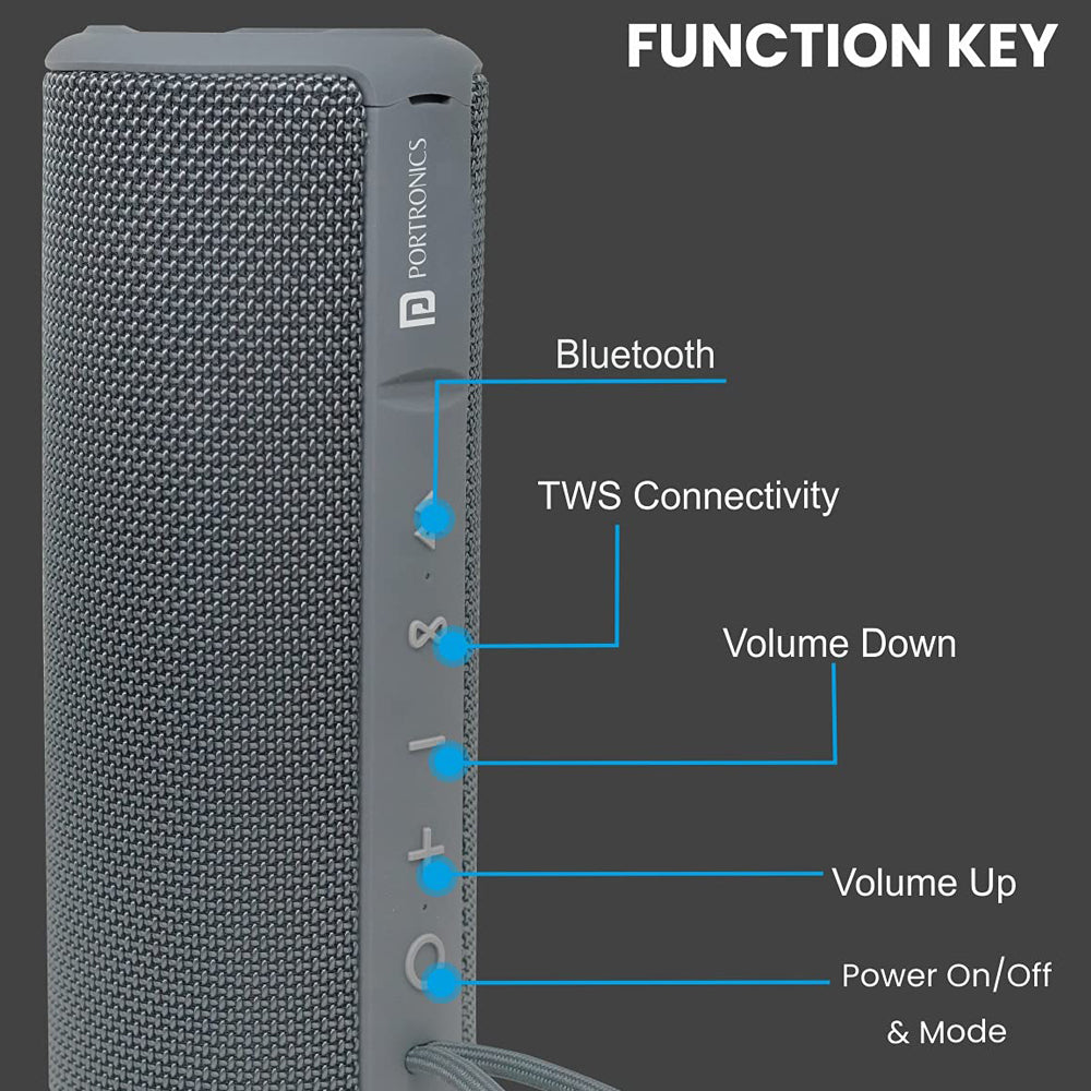 Portronics Breeze Plus POR-545 20W Bluetooth 5.0 Portable Stereo Speaker